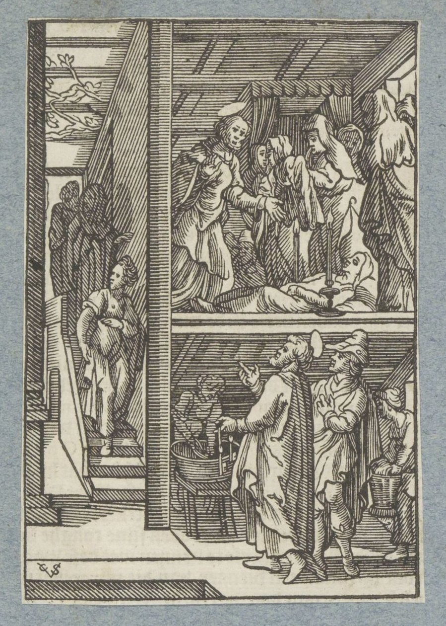 Dorkas oppstandelse (Tabitha) av Christoffel van Sichem (II)