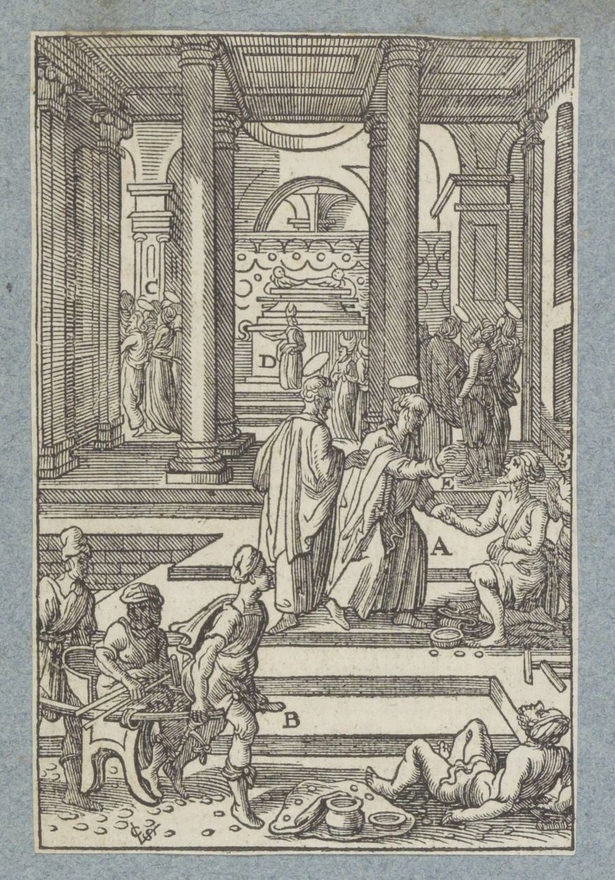 Peter helbreder en lam av Christoffel van Sichem (II)