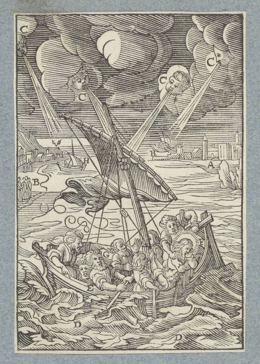 Storm på Galileasjøen av Christoffel van Sichem (II)