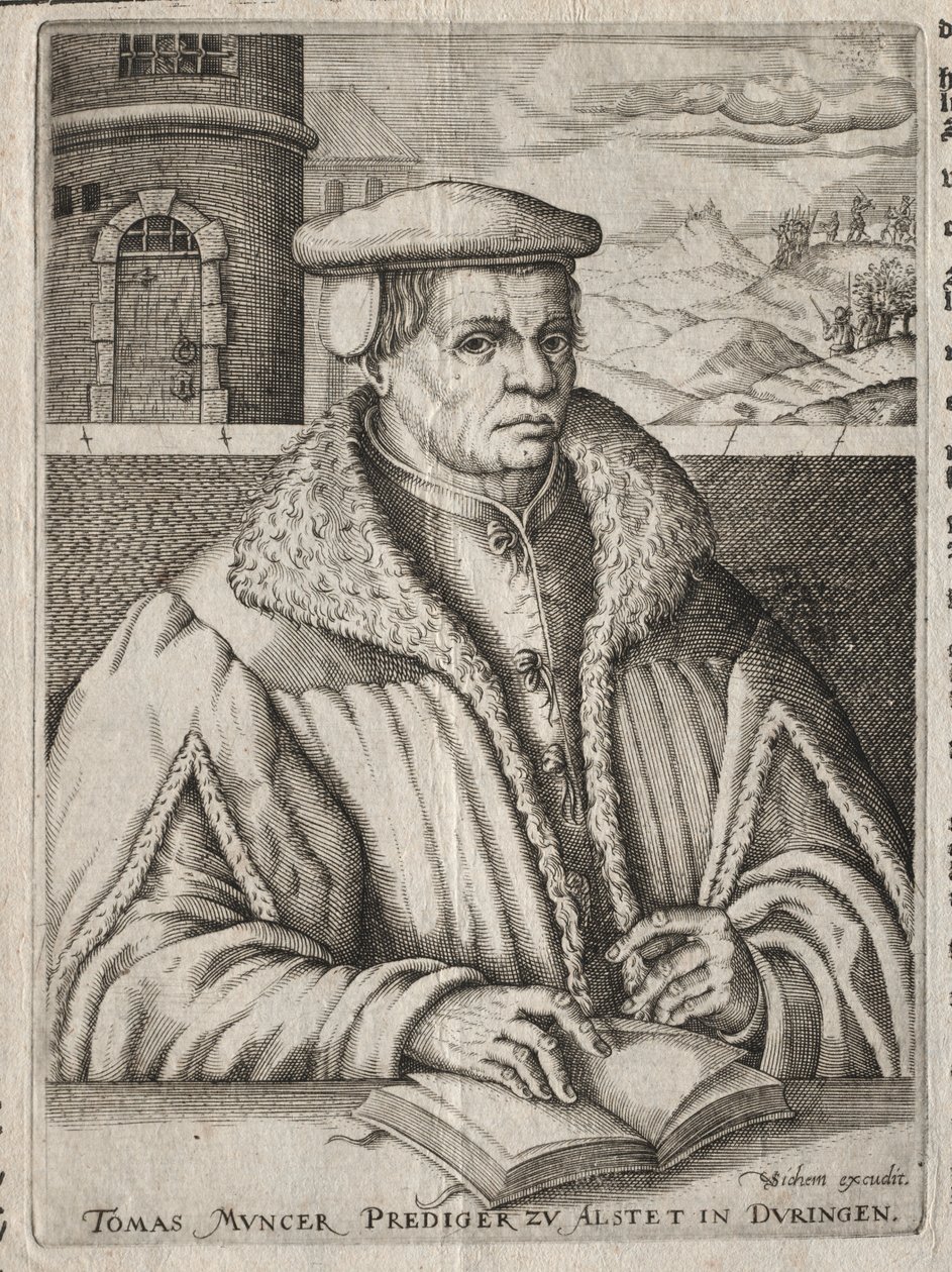 Portrett av Thomas Munzer av Christoffel van Sichem