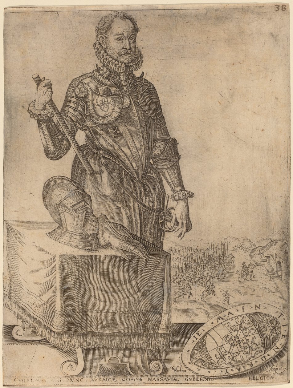 William av Nassau, prins av Orange av Christoffel van Sichem I after Hendrik Goltzius