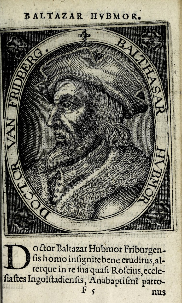 Balthasar Hubmaier, illustrasjon fra 
