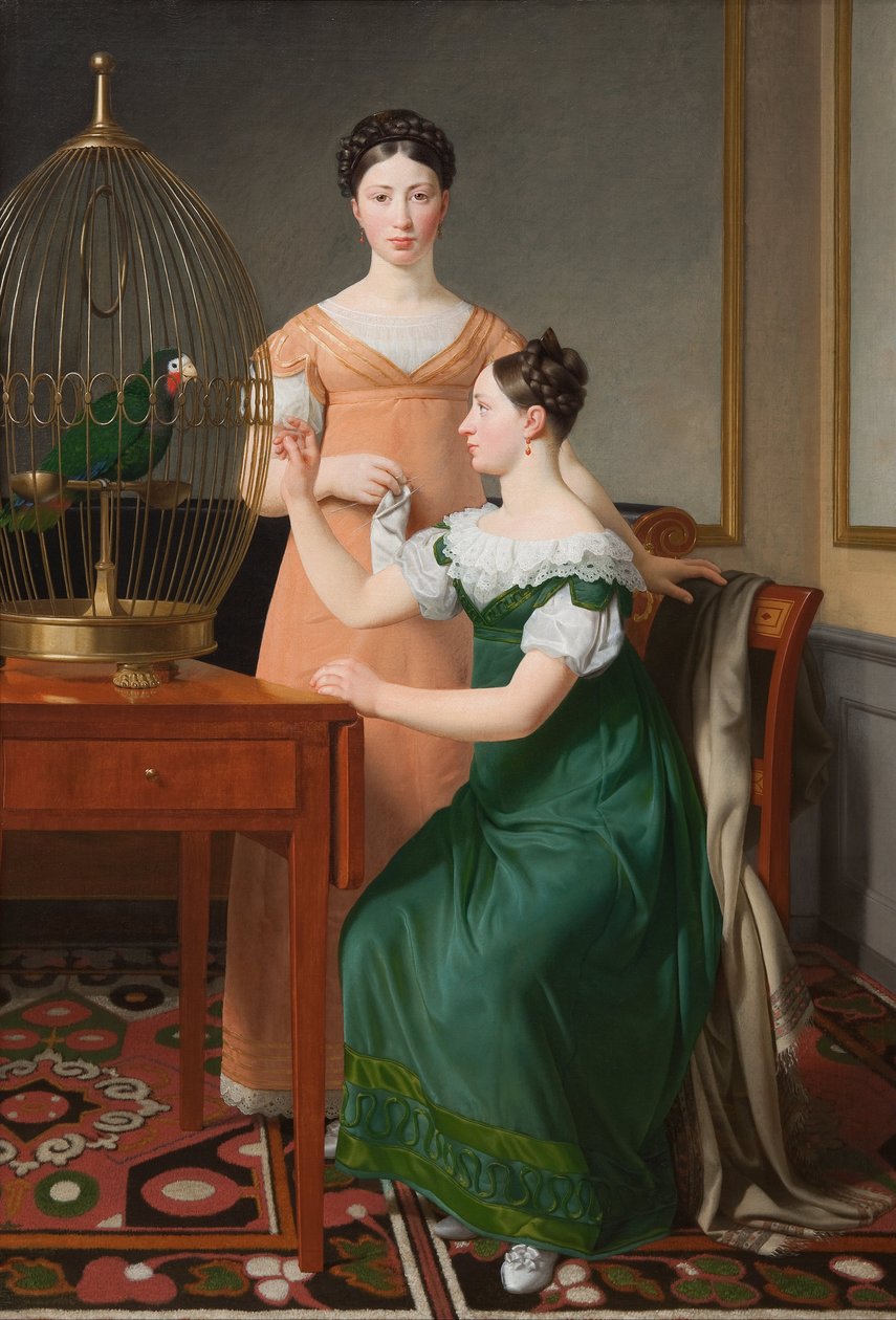 Bella og Hanna. De eldste døtrene til M.L. Nathanson av Christoffer Wilhelm Eckersberg