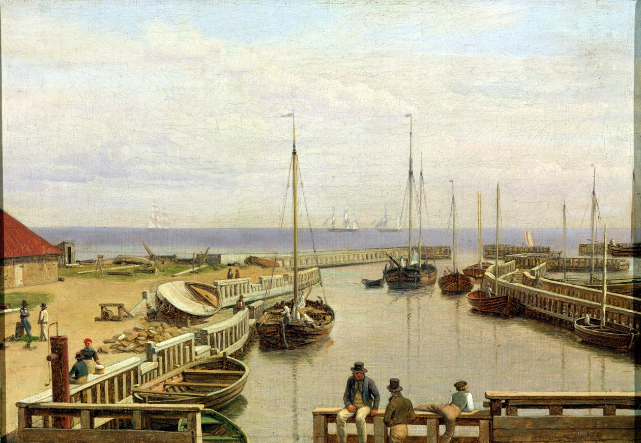 Port of Dragor, 1826 av Christoffer Wilhelm Eckersberg