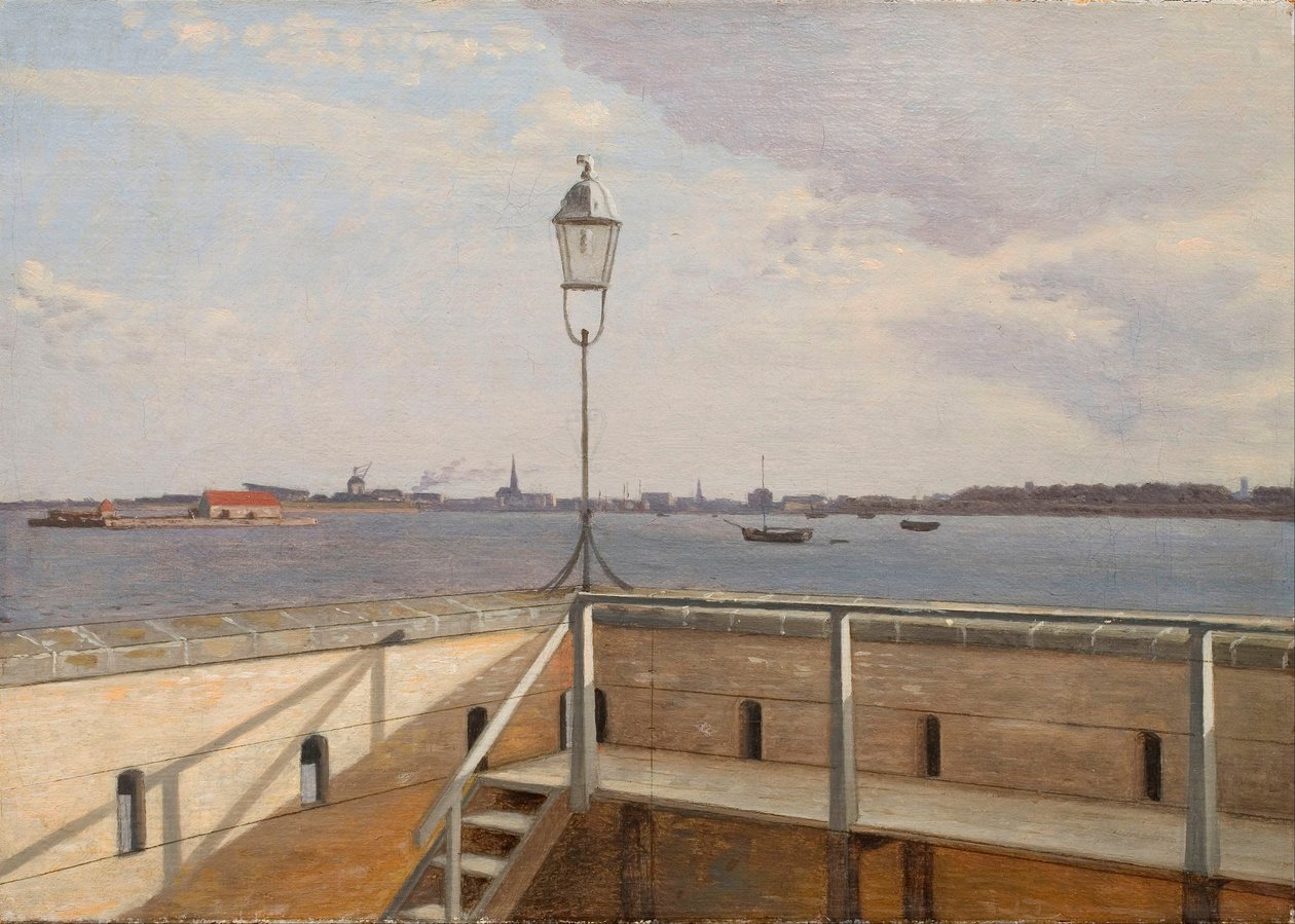 Utsikt fra Trekroner -batteriet med København i det fjerne av Christoffer Wilhelm Eckersberg