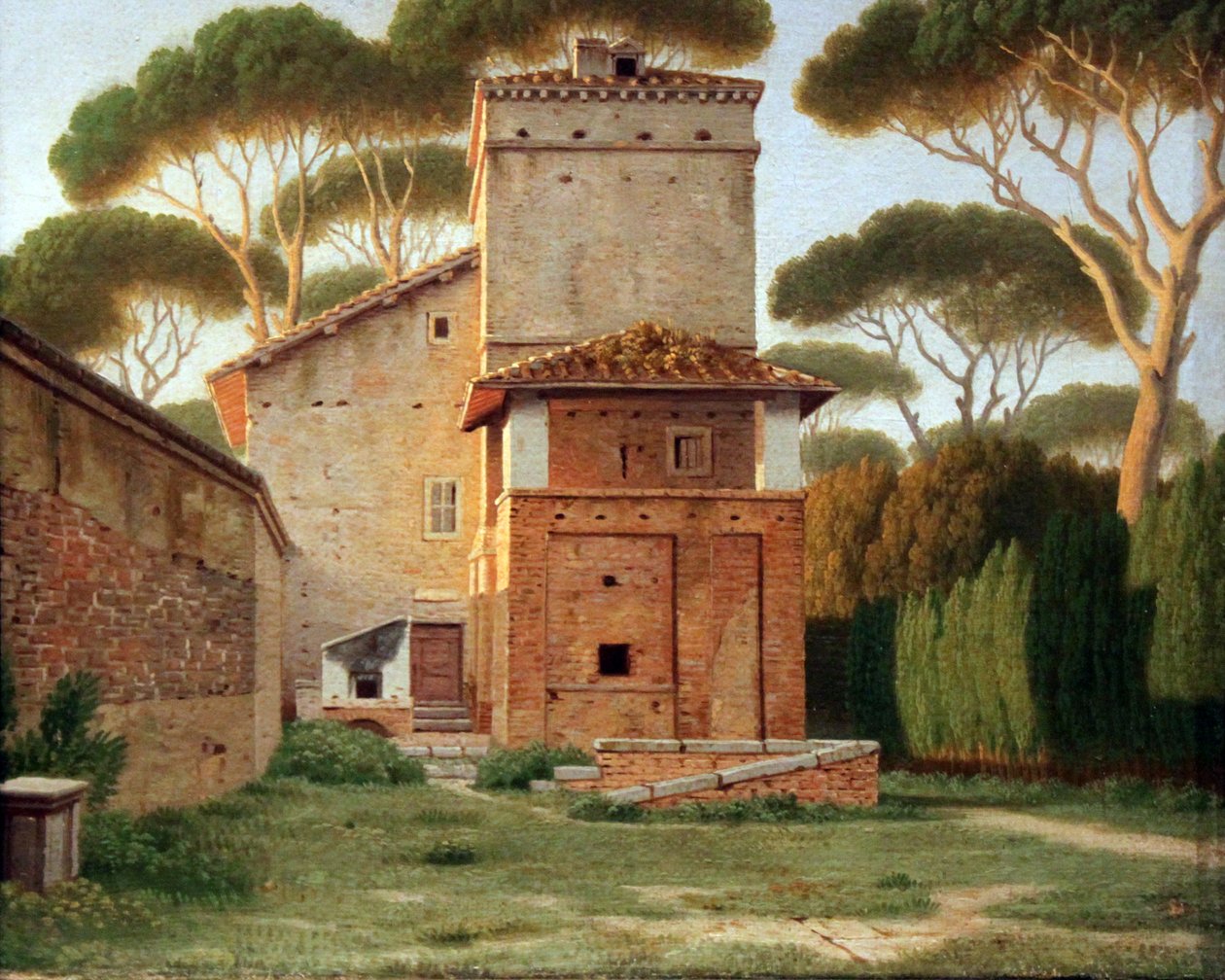 Porthuset i parken til Villa Borghese av Christoffer Wilhelm Eckersberg