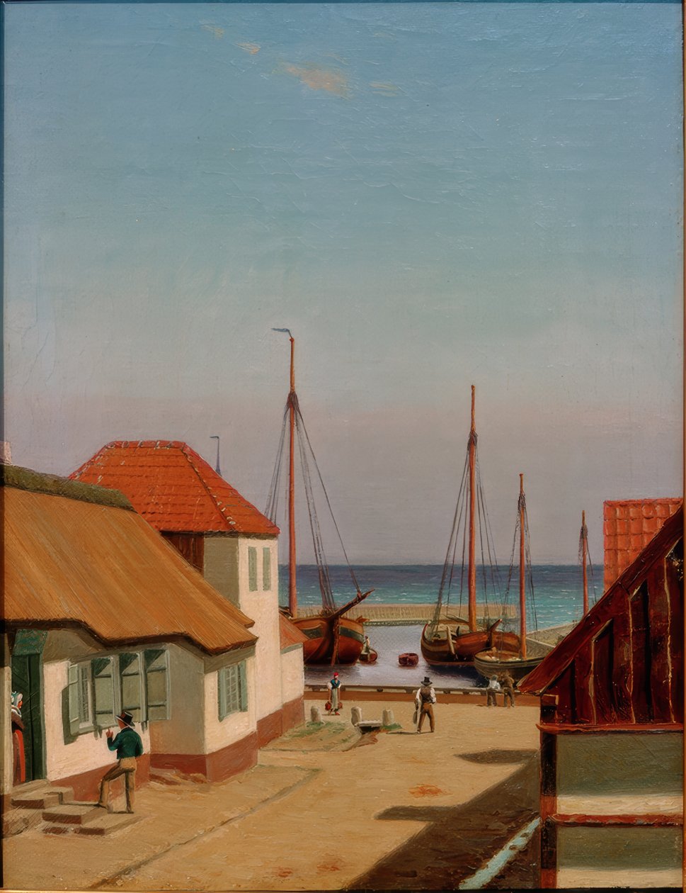 Havnen i Dragoer av Christoffer Wilhelm Eckersberg