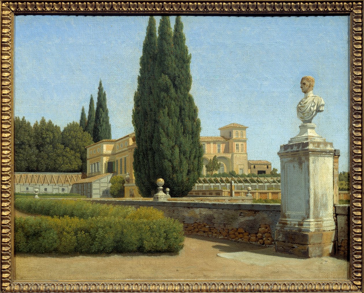 I hagene til Villa Albani. Maleri av Christoffer Wilhelm Eckersberg (1783-1853) Ec. Dan. av Christoffer Wilhelm Eckersberg
