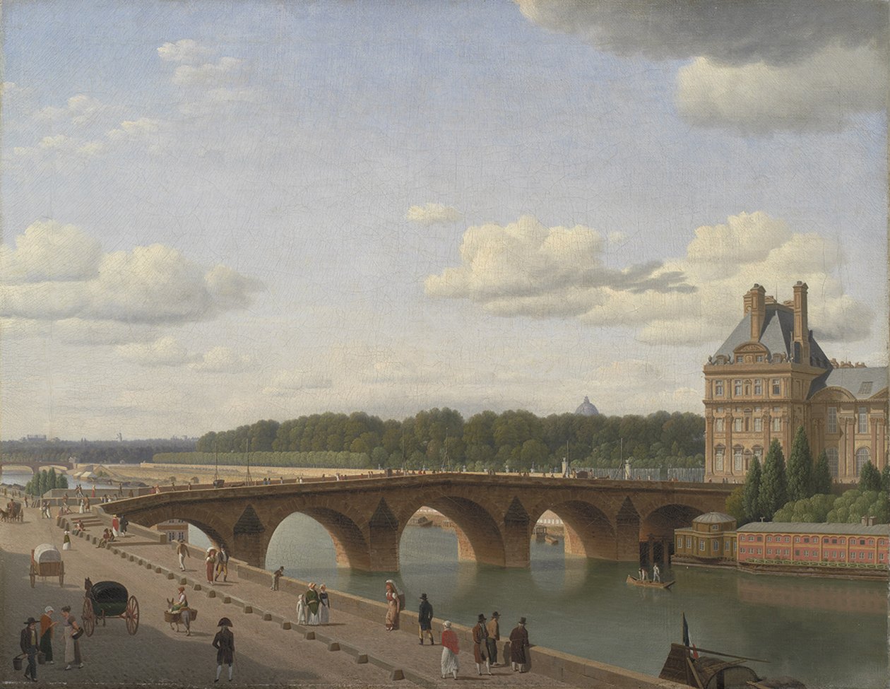 Pont Royal sett fra Quai Voltaire, 1812 av Christoffer Wilhelm Eckersberg