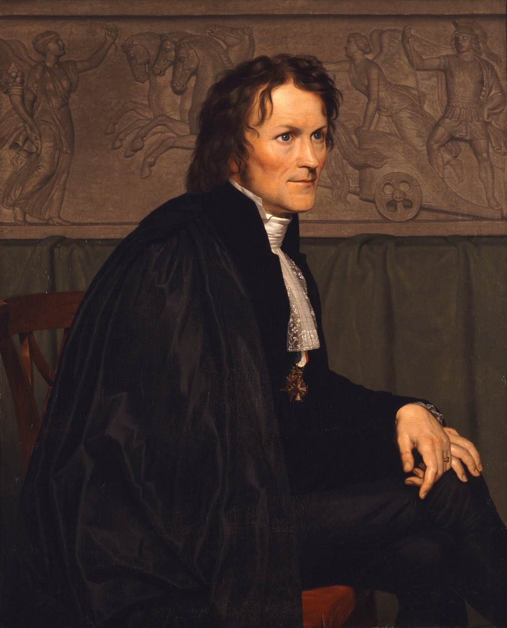 Portrett av billedhuggeren Bertel Thorvaldsen 1770-1844, 1838 av Christoffer Wilhelm Eckersberg