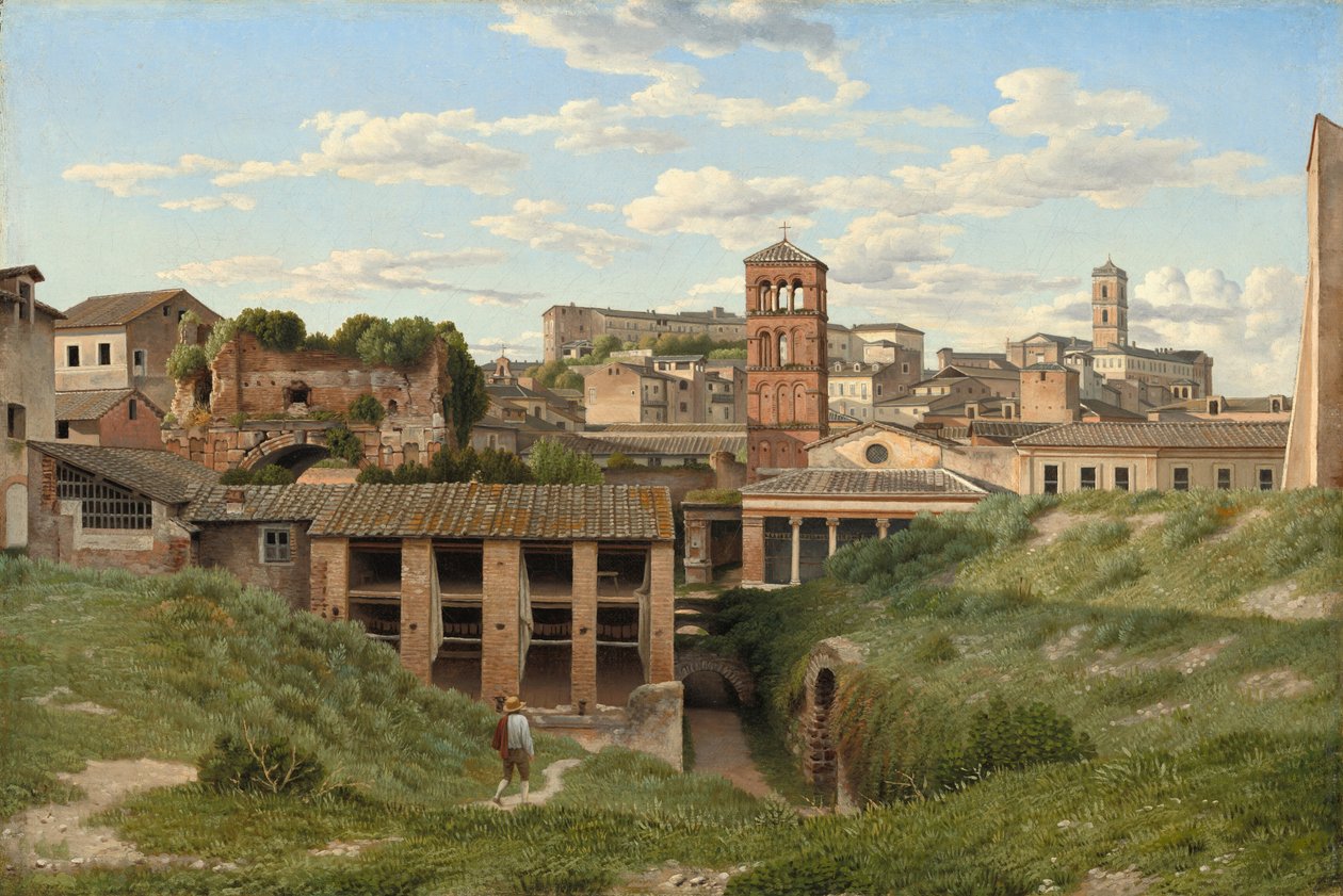 Utsikt over Cloaca Maxima, Roma av Christoffer Wilhelm Eckersberg
