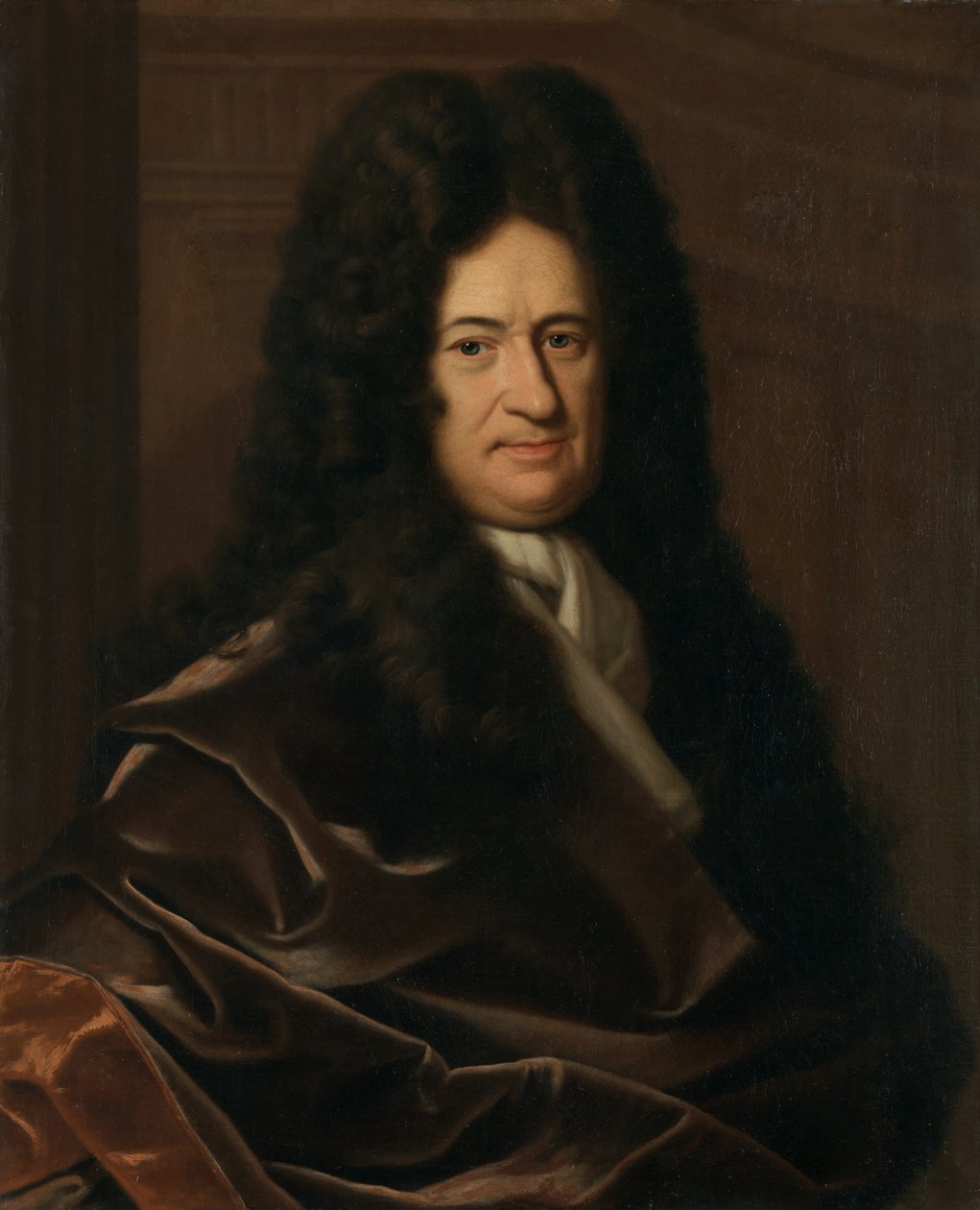 Portrett av filosofen Gottfried Wilhelm Freiherr von Leibniz av Christoph Bernhard Francke