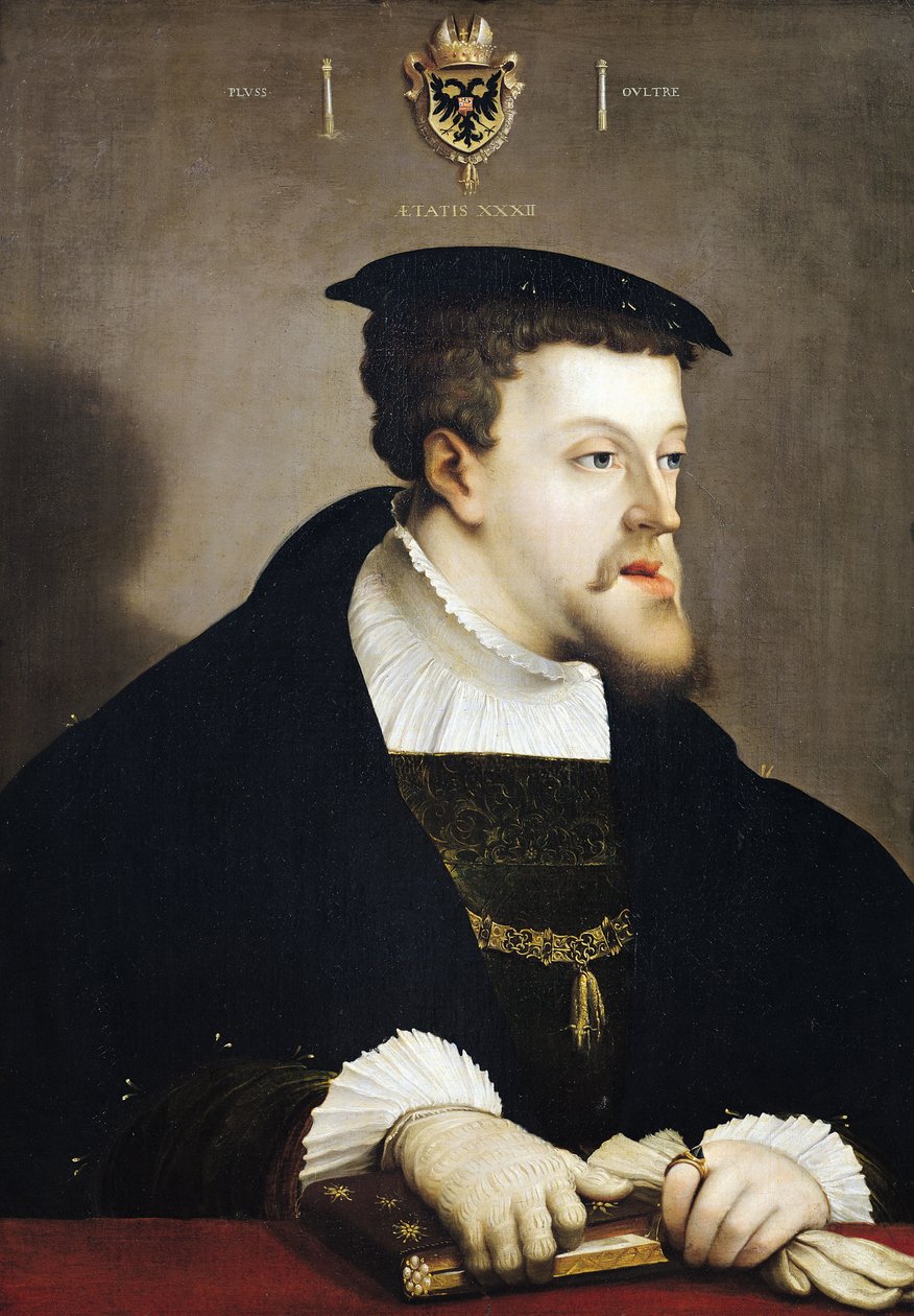 Karl V (1500-58) Den hellige romerske keiser av Christoph Amberger