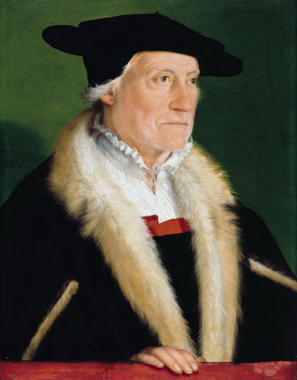 Portrett av kosmografen Sebastian Münster 1489-1552, ca. 1550 av Christoph Amberger
