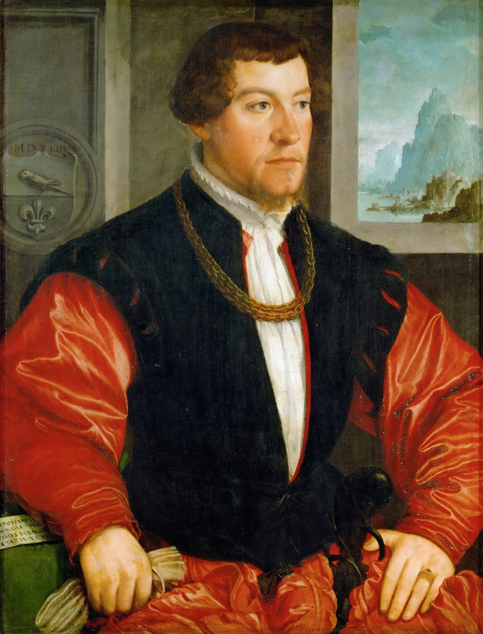 Renessanse: Portrett av Christoph Baumgartner (1514-1586) av Amberger, Christoph (ca. 1500-1562) av Christoph Amberger