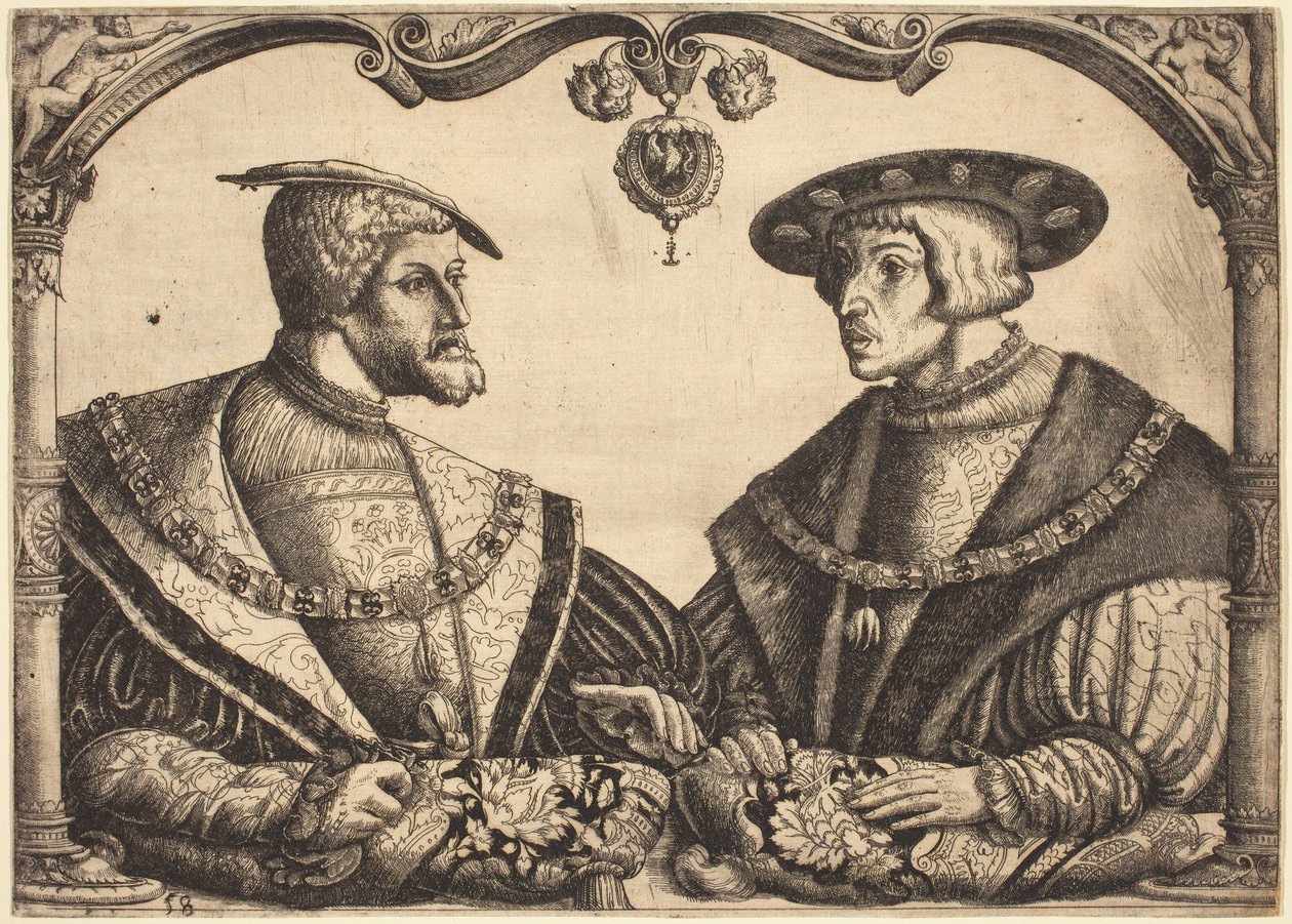 Keiserne Charles V og Ferdinand I av Christoph Bockstorfer