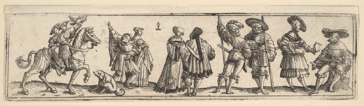 Lansquenets og damer, 1531. av Christoph Bockstorffer