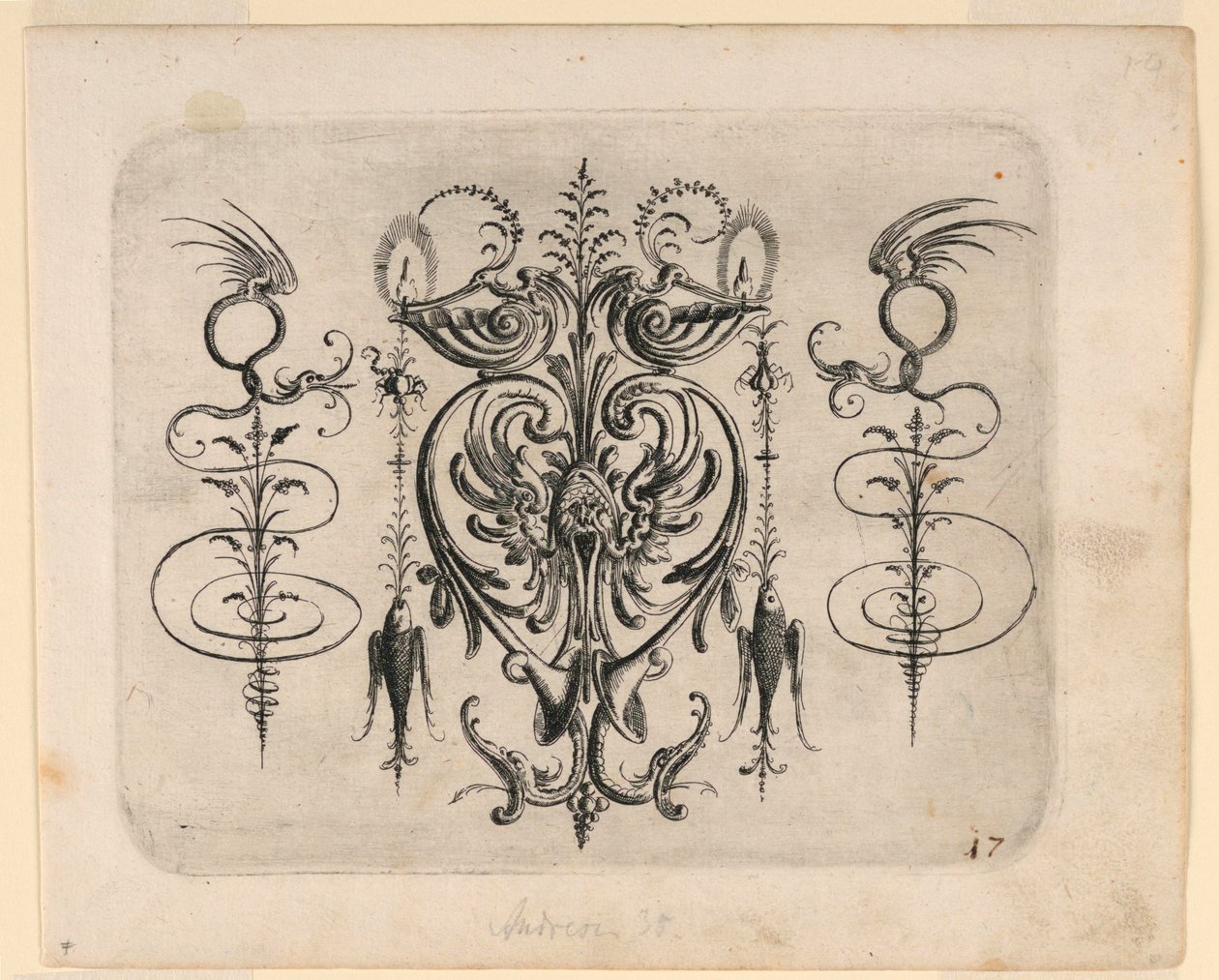 Plate 17, fra New Grotteßken Buch (New Grotesque Book) av Christoph Jamnitzer