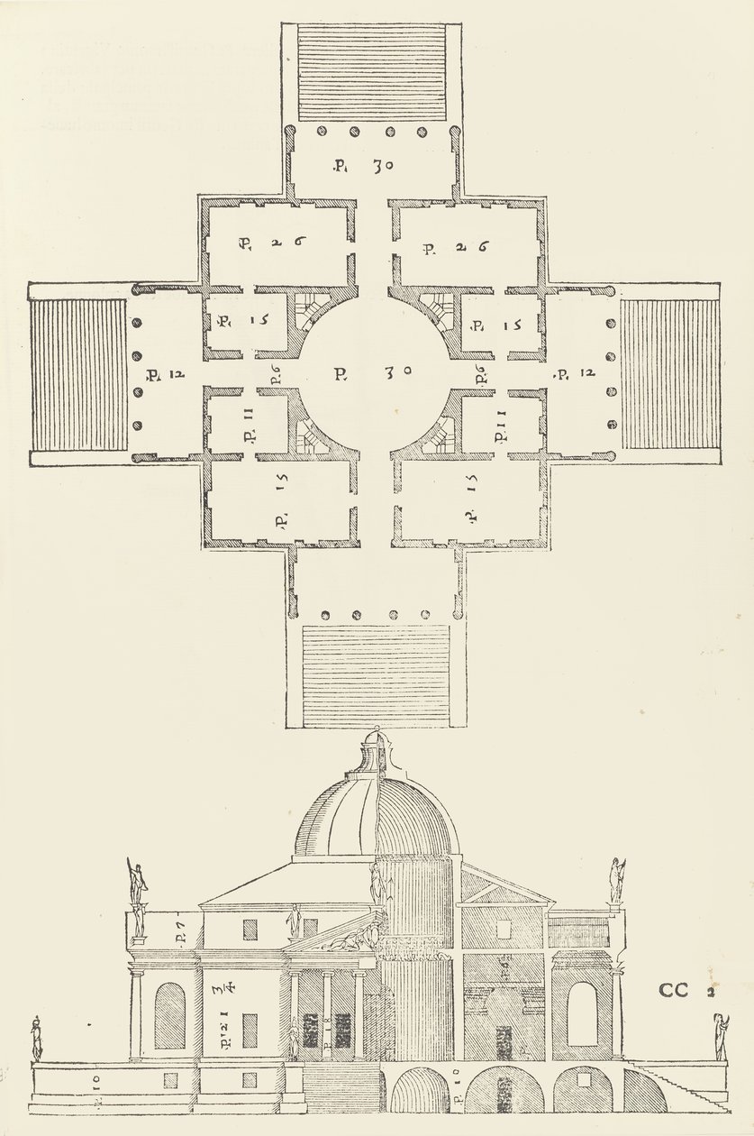 De fire arkitekturbøkene av Andrea Palladio, 1570 av Christoph Krieger