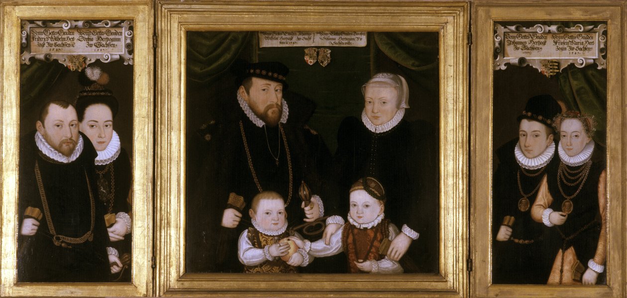 Triptyk av Johann Wilhelm von Sachsen, 1587 av Christoph Leutolph