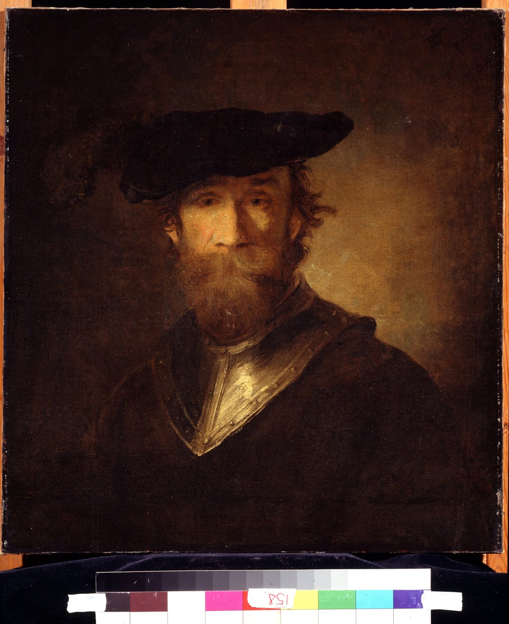 Gammel soldat i en svart beret. En gammel soldat i en svart beret. Maleri av Christopher Paudiss (1630-1666). Tysk kunst fra 1600-tallet. Pushkin Museum of Fine Arts, Moskva. av Christoph Paudiss