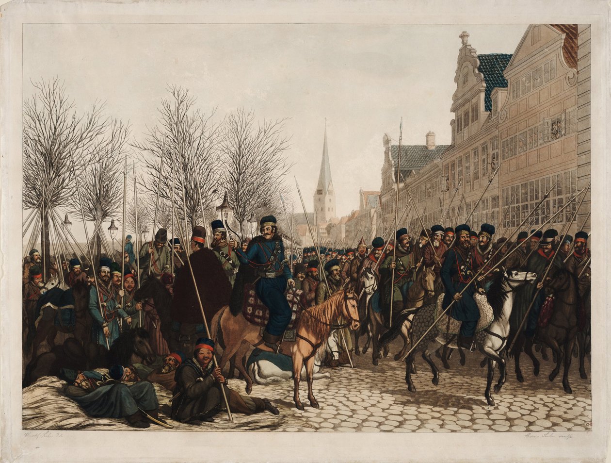 Kosakker i Hamburg, 18. mars 1813, 1813 av Christoph Suhr