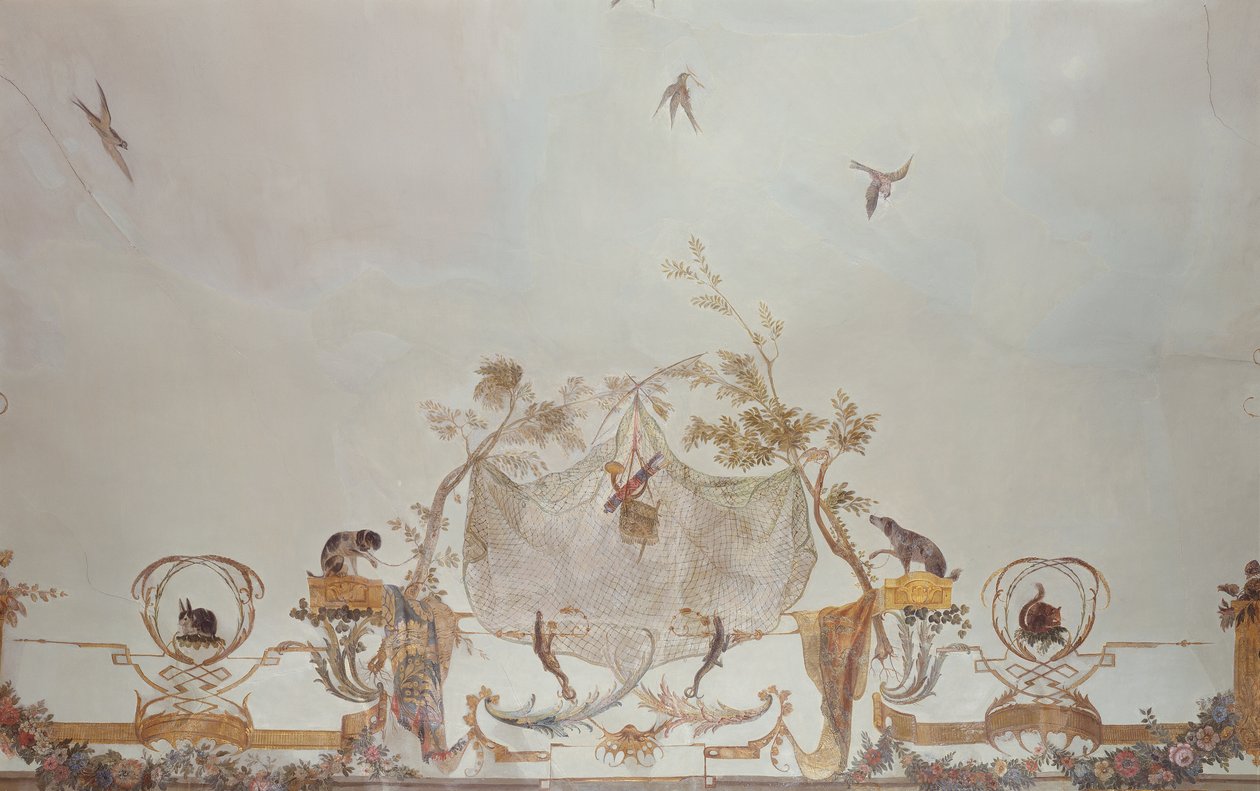 The Grande Singerie, detalj, ca. 1735 (veggmaleri) av Christophe Huet