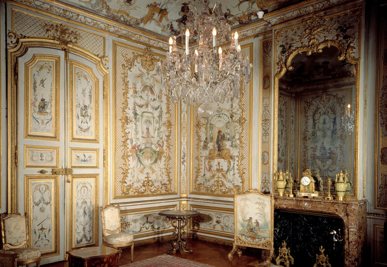 Utsikt over apernes kabinett eller «La Grande Singerie»» av Christophe Huet (1700-1759) 1737 Chantilly, Musee Conde av Christophe Huet