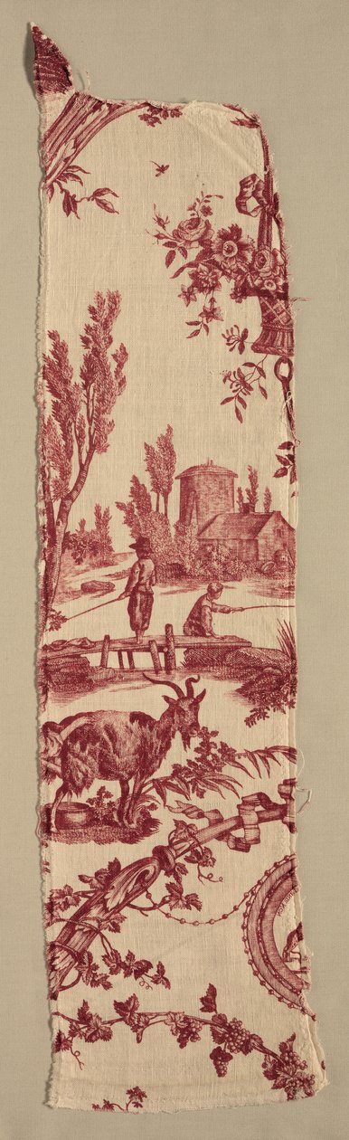 Fragmenter av Copperplate Printed Cotton, ca. 1789. av Christophe Philippe Oberkampf