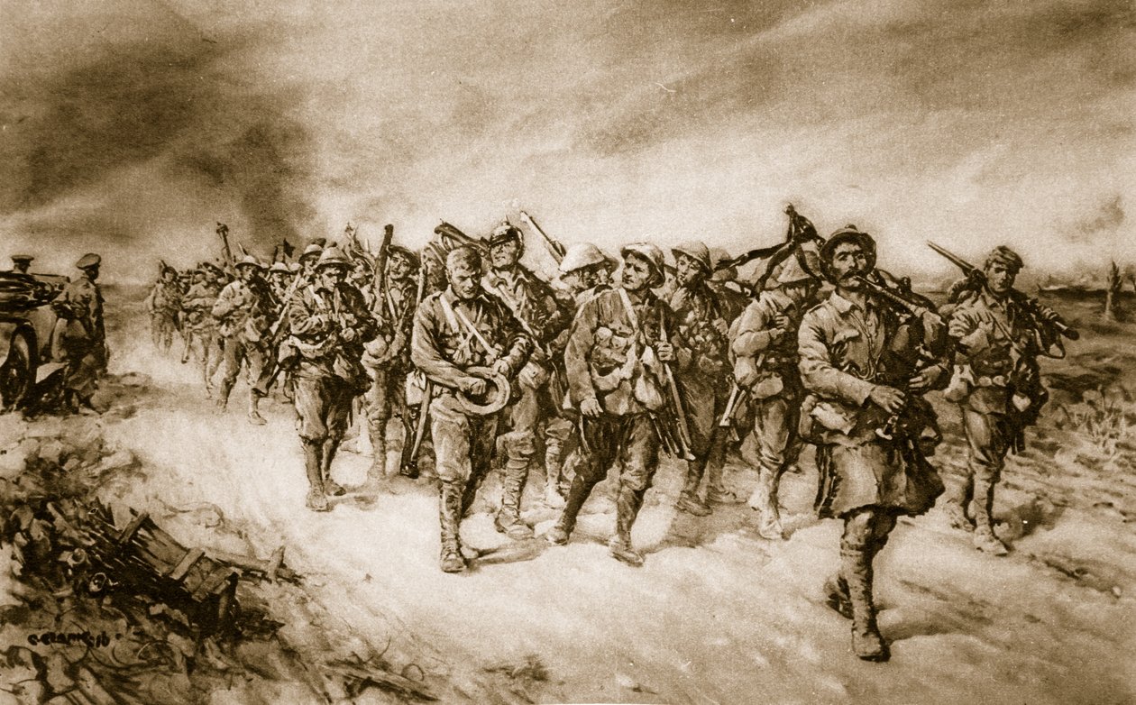 Dublins og Munsters vender tilbake fra seieren ved Ginch, 1914-19 av Christopher Clark