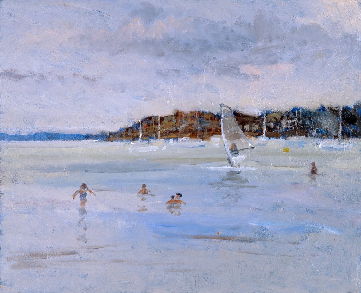 Vindsurfer og badegjester av Christopher Glanville