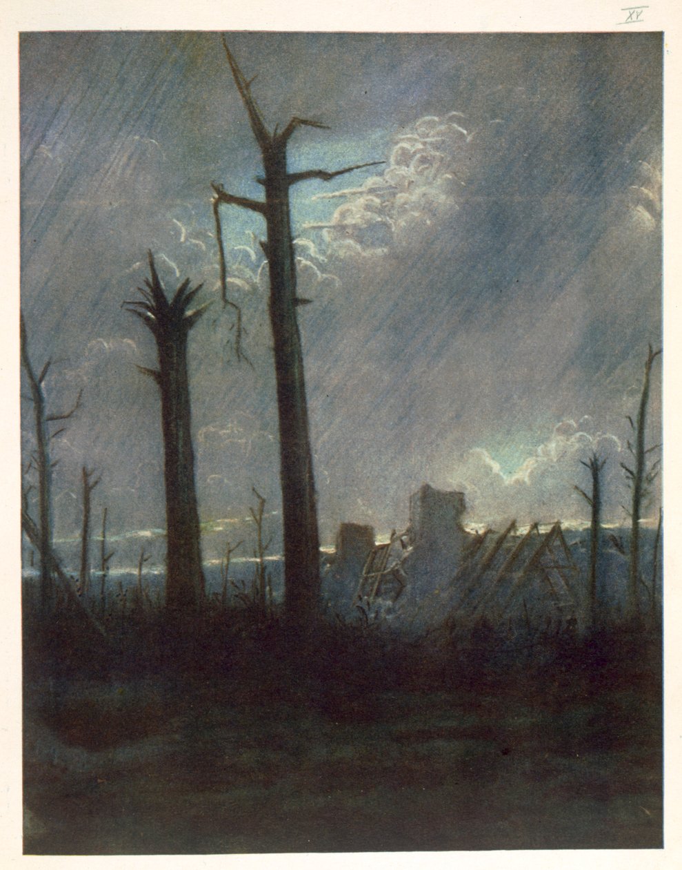 Gjenvunnet land, fra britiske artister ved fronten, fortsettelse av vestfronten, 1918 av Christopher Richard Wynne Nevinson