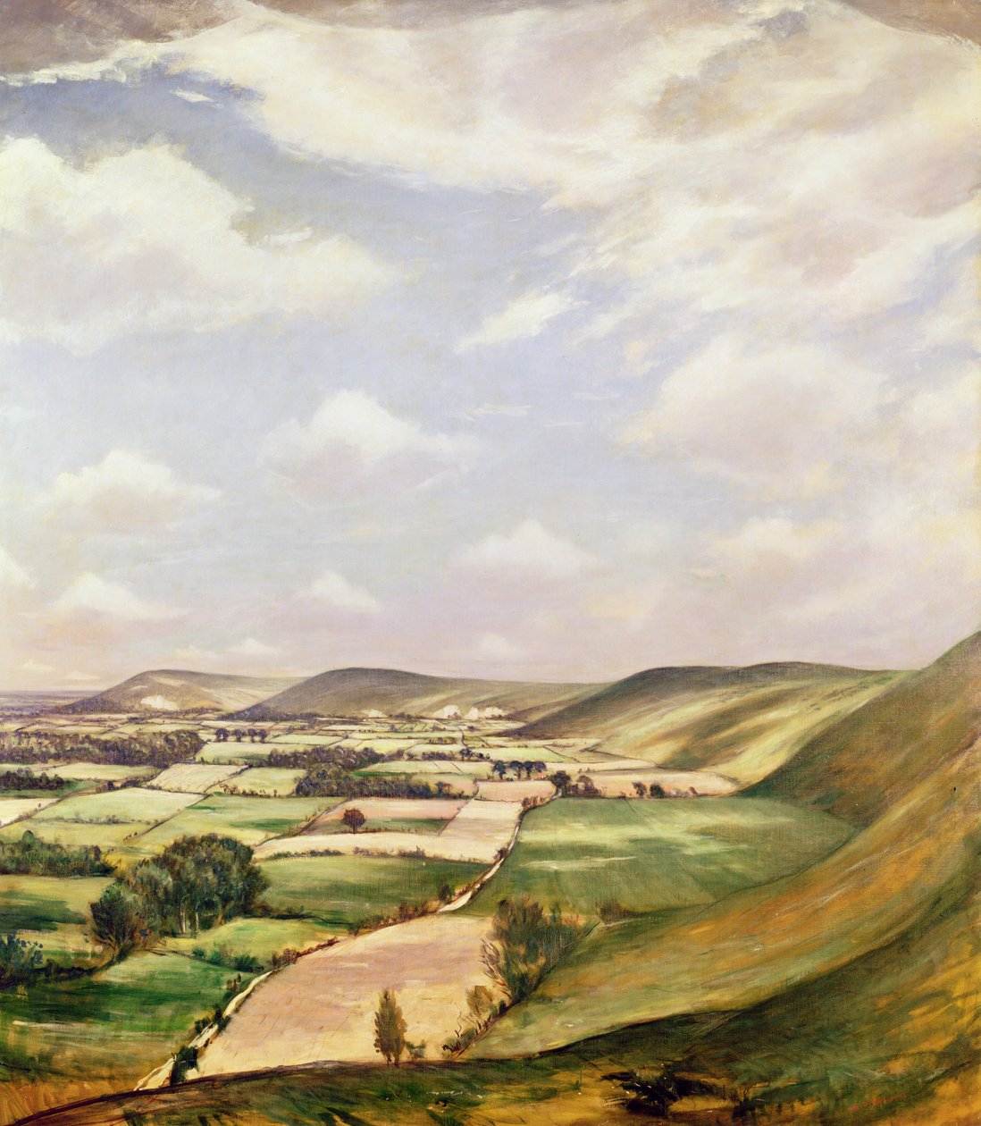 Sussex landskap av Christopher Richard Wynne Nevinson