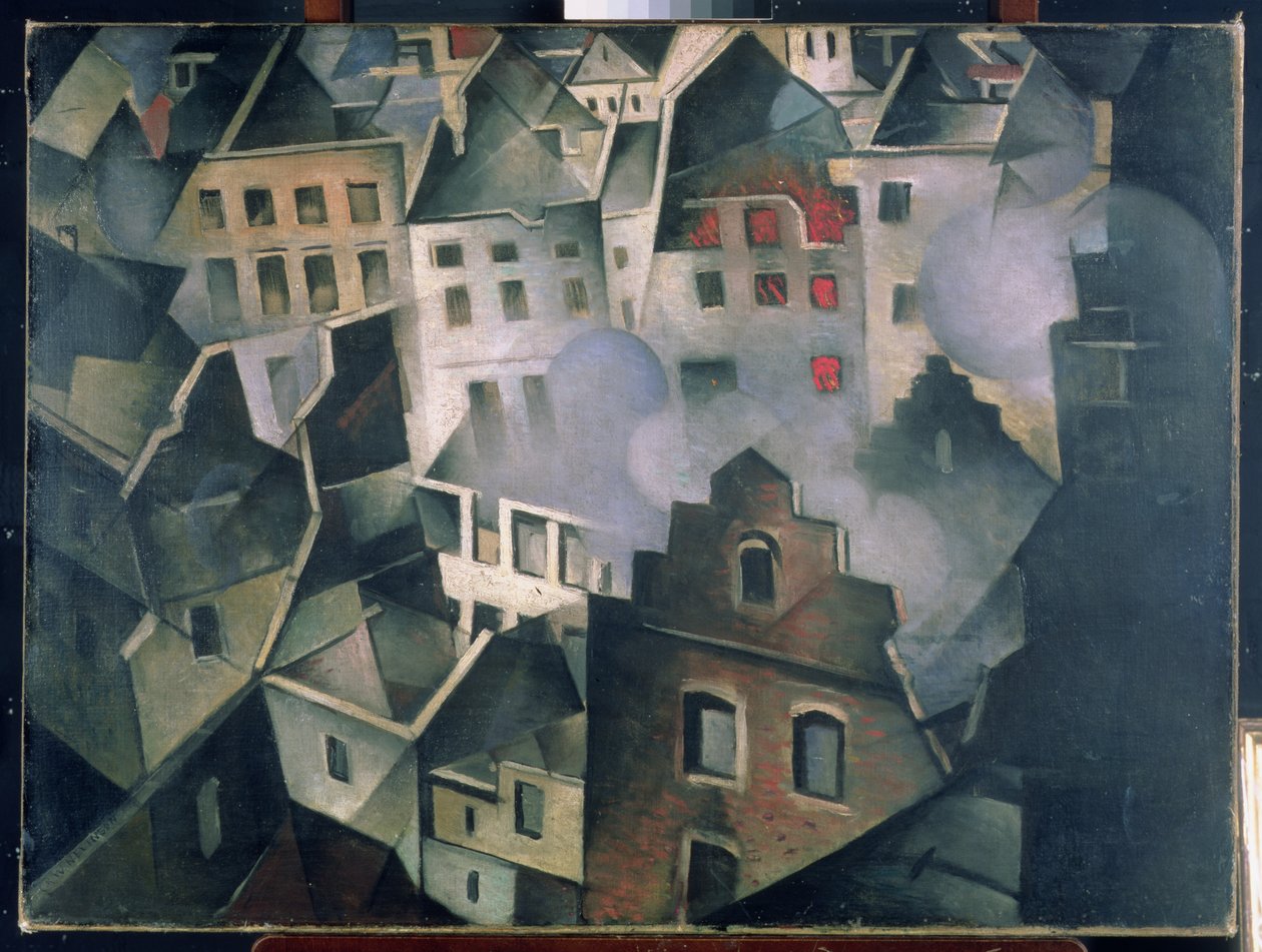 Ypres etter første bombardement av Christopher Richard Wynne Nevinson