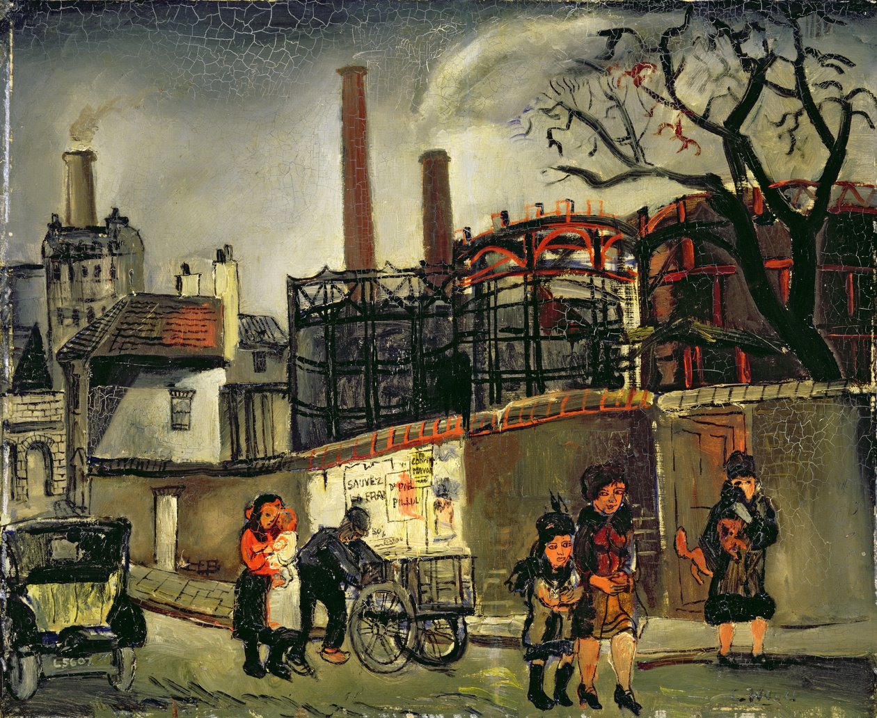 Gatescene i Paris, 1926 (bord) av Christopher Wood