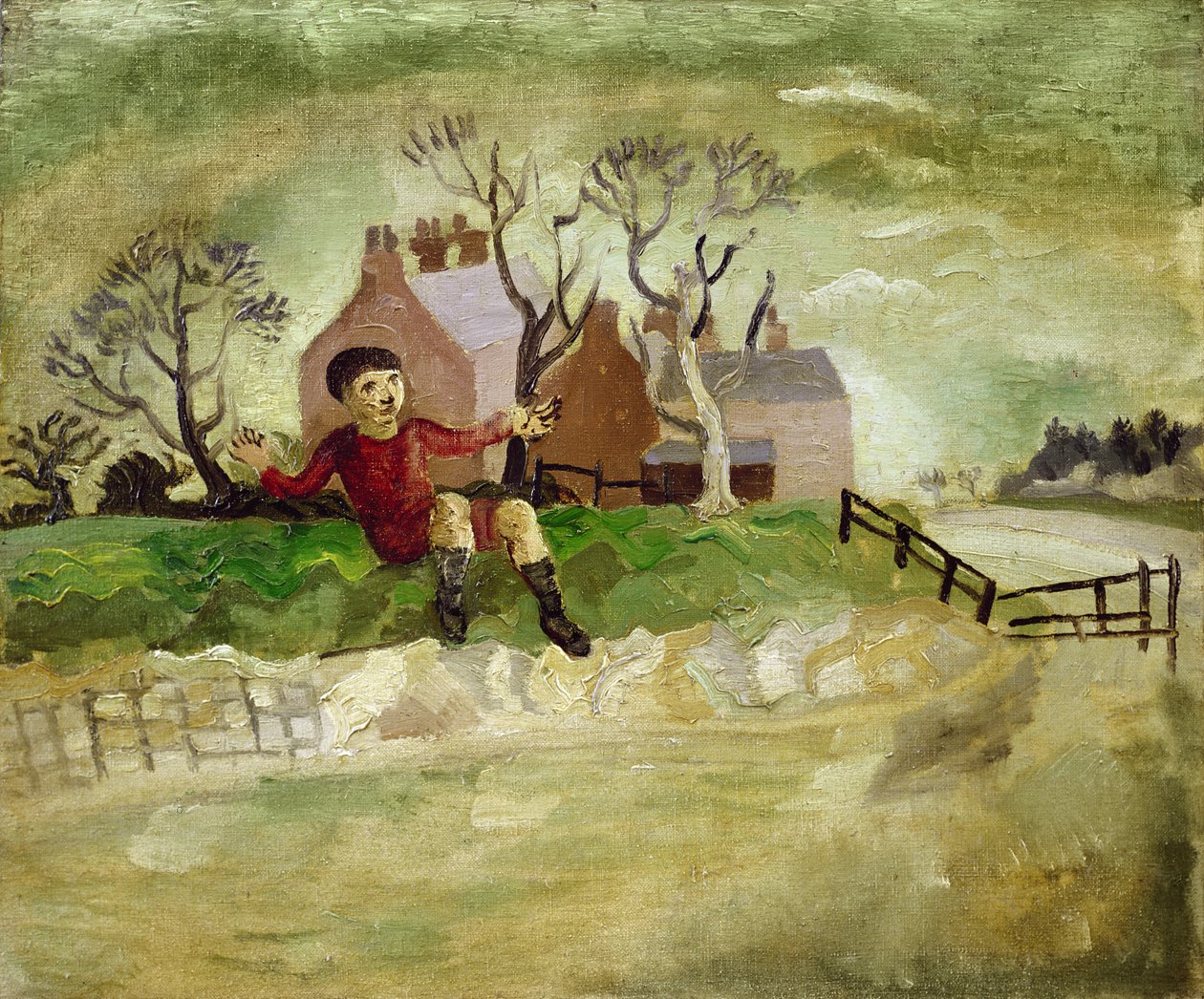 The Jumping Boy, Arundel, West Sussex, 1929 av Christopher Wood