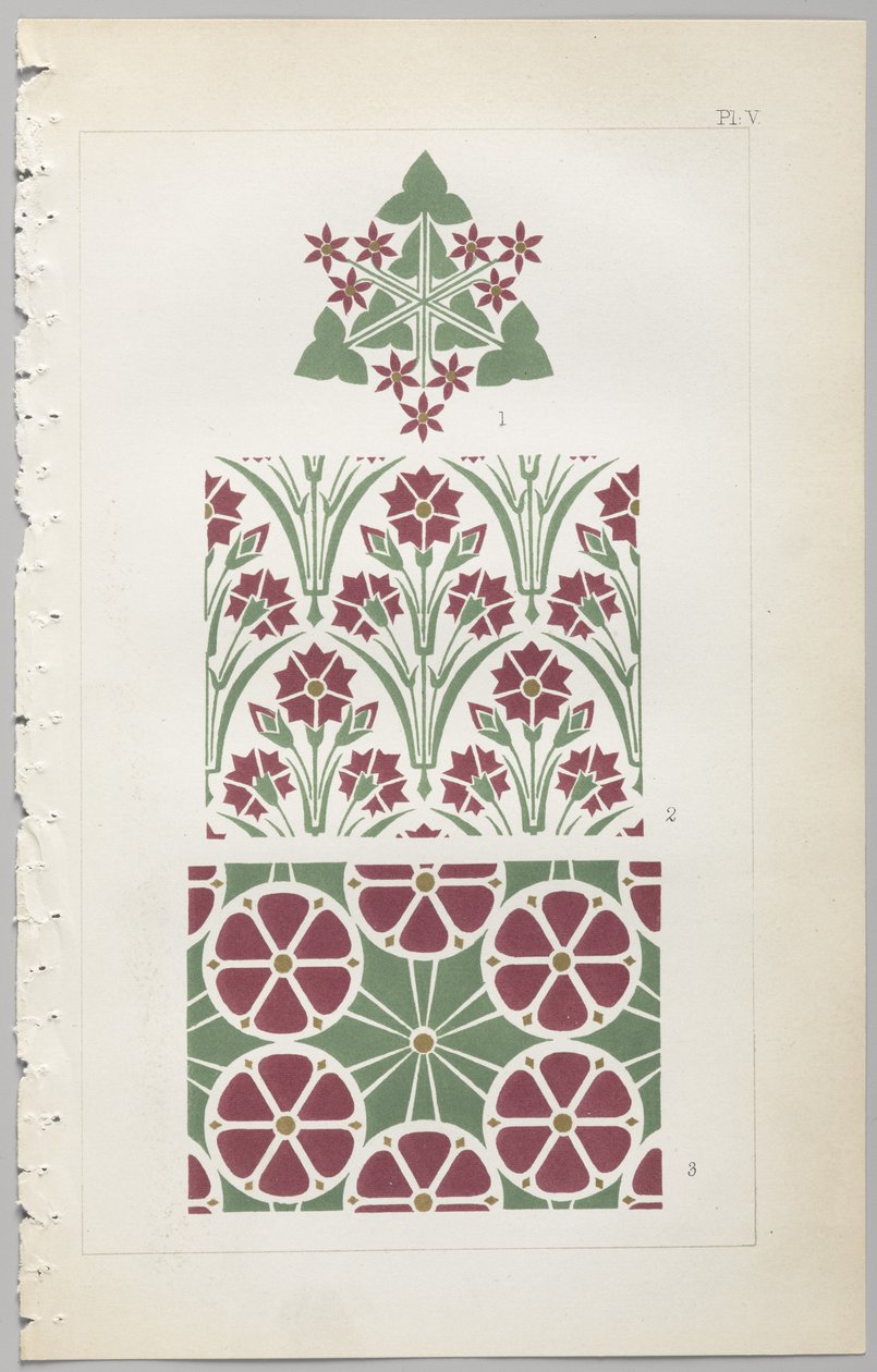 Kunsten å dekorativt design: med et vedlegg, som gir klokkeslett for blomstene åpne, utgitt av Day & Son, London, 1862 av Christopher Dresser