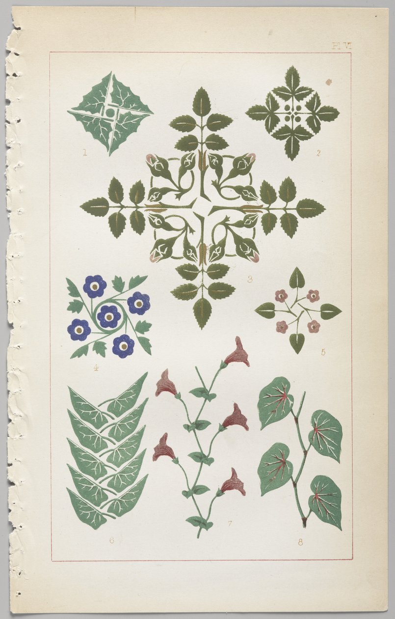 Kunsten å dekorativt design: med et vedlegg, som gir klokkeslett for blomstene åpne, utgitt av Day & Son, London, 1862 av Christopher Dresser