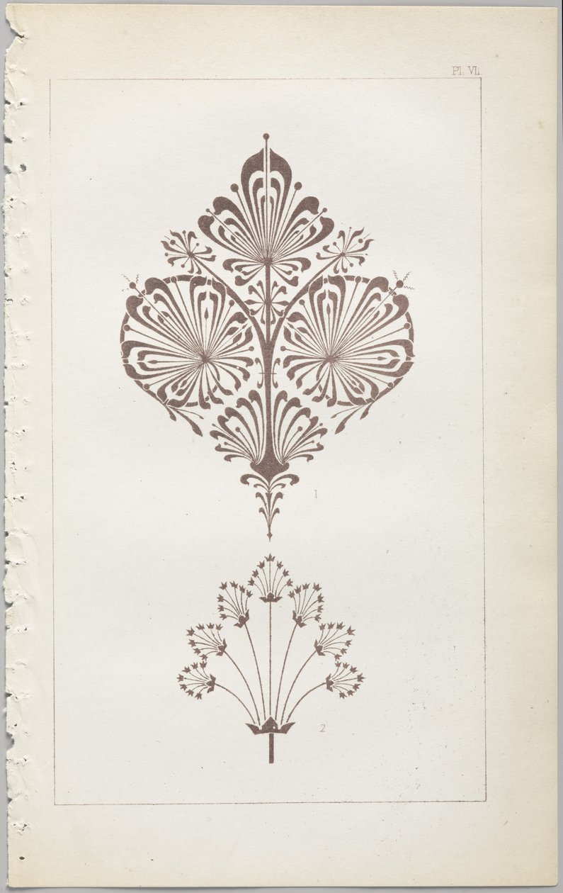 Kunsten å dekorativt design: med et vedlegg, som gir klokkeslett for blomstene åpne, utgitt av Day & Son, London, 1862 av Christopher Dresser