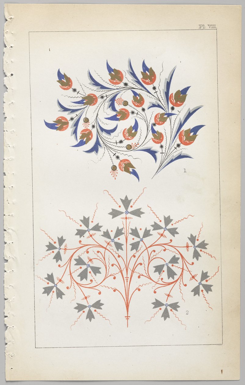 Kunsten å dekorativt design: med et vedlegg, som gir klokkeslett for blomstene åpne, utgitt av Day & Son, London, 1862 av Christopher Dresser