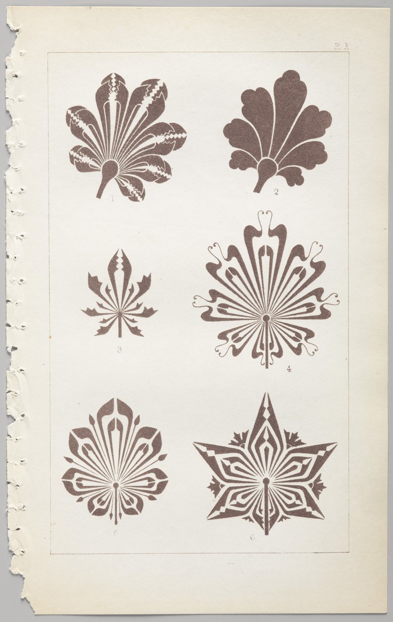 Kunsten å dekorativt design: med et vedlegg, som gir klokkeslett for blomstene åpne, utgitt av Day & Son, London, 1862 av Christopher Dresser