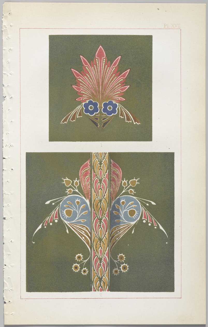 Kunsten å dekorativt design: med et vedlegg, som gir klokkeslett for blomstene åpne, utgitt av Day & Son, London, 1862 av Christopher Dresser