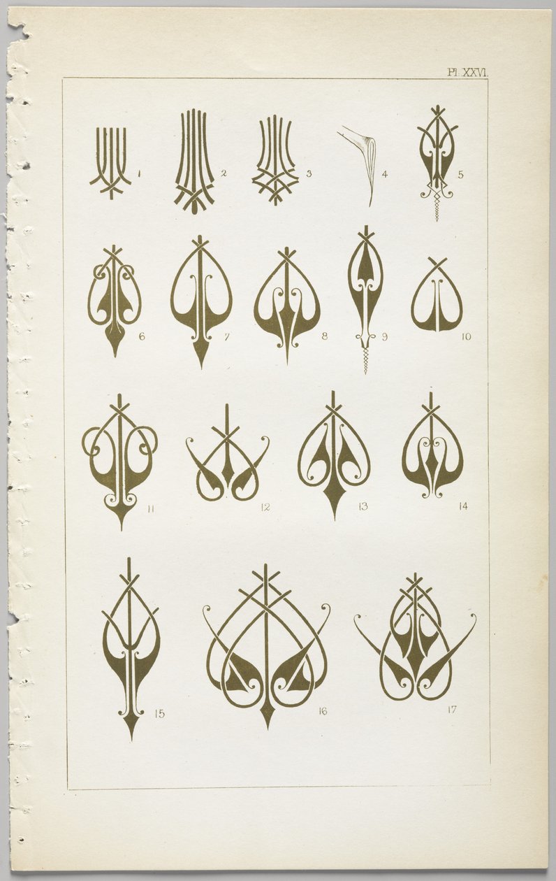 Kunsten å dekorativt design: med et vedlegg, som gir klokkeslett for blomstene åpne, utgitt av Day & Son, London, 1862 av Christopher Dresser