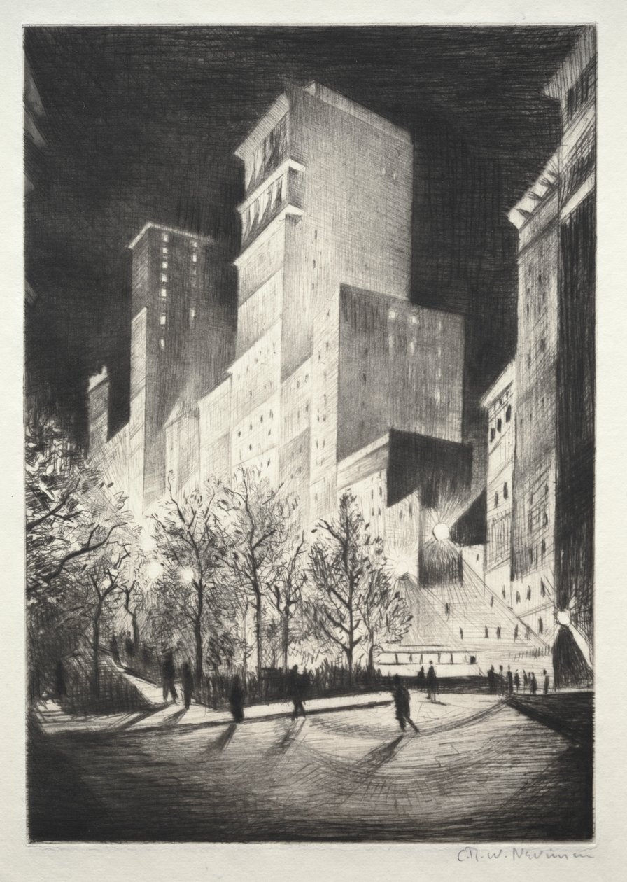 Three AM: A Corner av Madison Avenue (også kjent som 2 AM New York og Metropolis) av Christopher Richard Wynne Nevinson