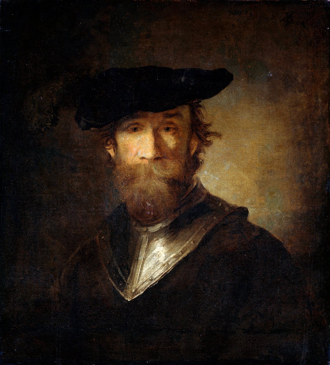 An Old Soldier in a Black Beret