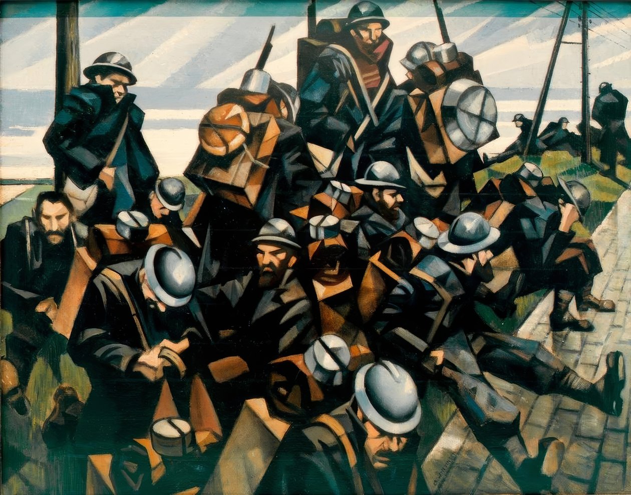 Tropper hviler av Christopher Richard Wynne Nevinson