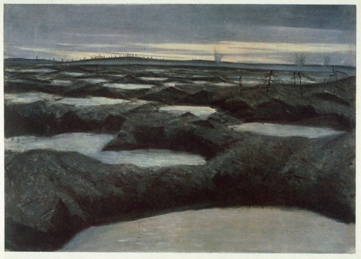 After a Push, fra British Artists at the Front, Continuation of The Western Front, 1918 av Christopher Richard Wynne Nevinson