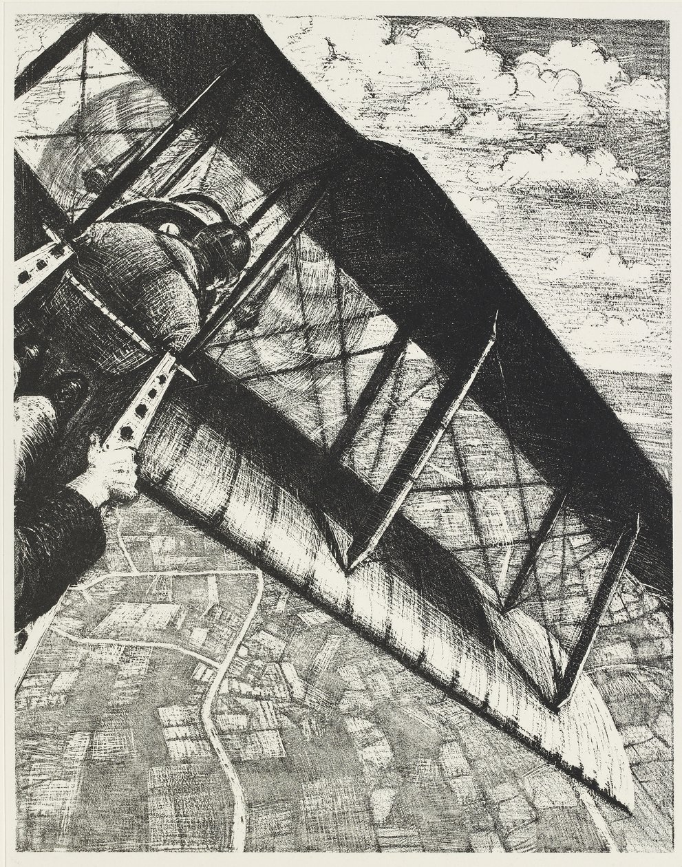 Bankvirksomhet på 4000 fot, 1917 av Christopher Richard Wynne Nevinson