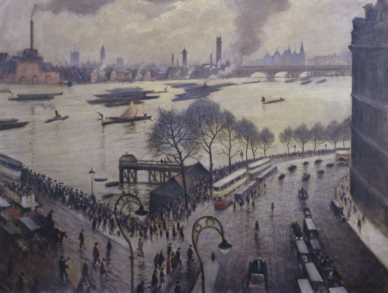 Blackfriars Bridge, London, ca. 1927 av Christopher Richard Wynne Nevinson