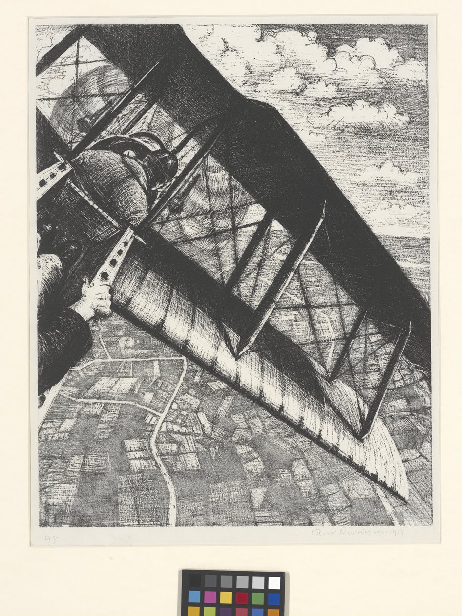 Bygge fly: Banking på 4000 fot (litografi) av Christopher Richard Wynne Nevinson